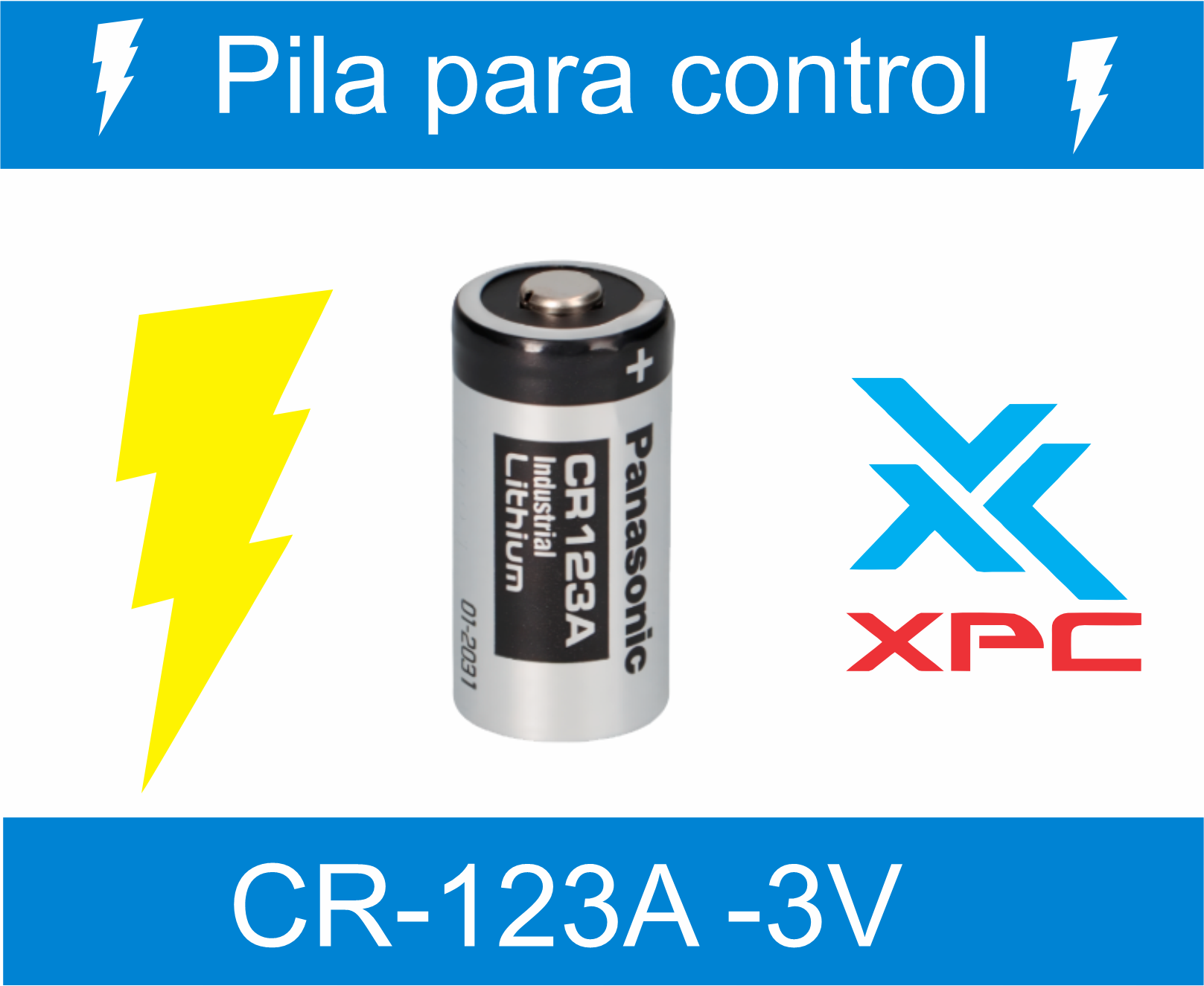 ventas de pila para control CR123A
